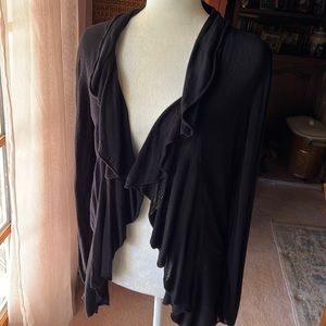 Black Ruffle Cardigan